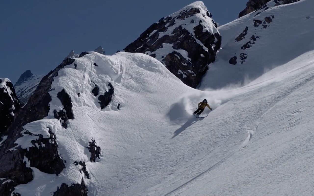 Helicopter skiing at Valle Nevado.