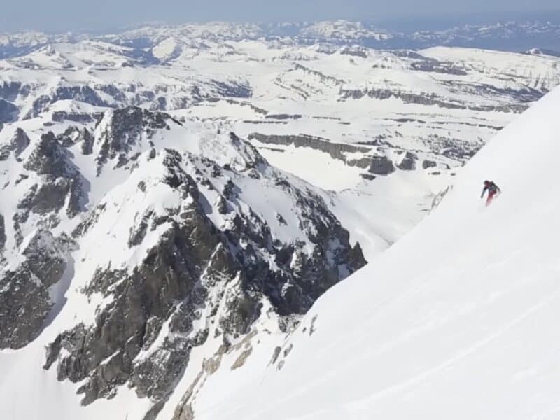 Backcountry skiing in Grand Teton National Park.