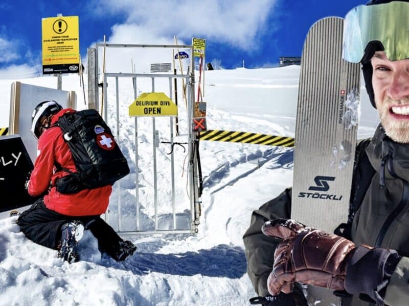 German ski instructor takes on Delirium Dive at Banff Sunshine.