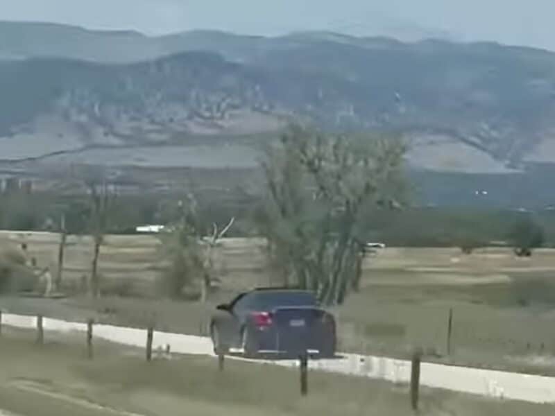 Vehicle spotted driving on a bike path near Boulder, Colorado.