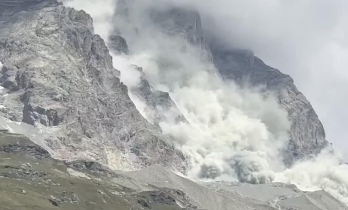 Landslide on the Matterhorn.
