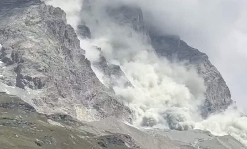 Landslide on the Matterhorn.