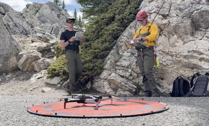 Drone use in Yellowstone National Park.