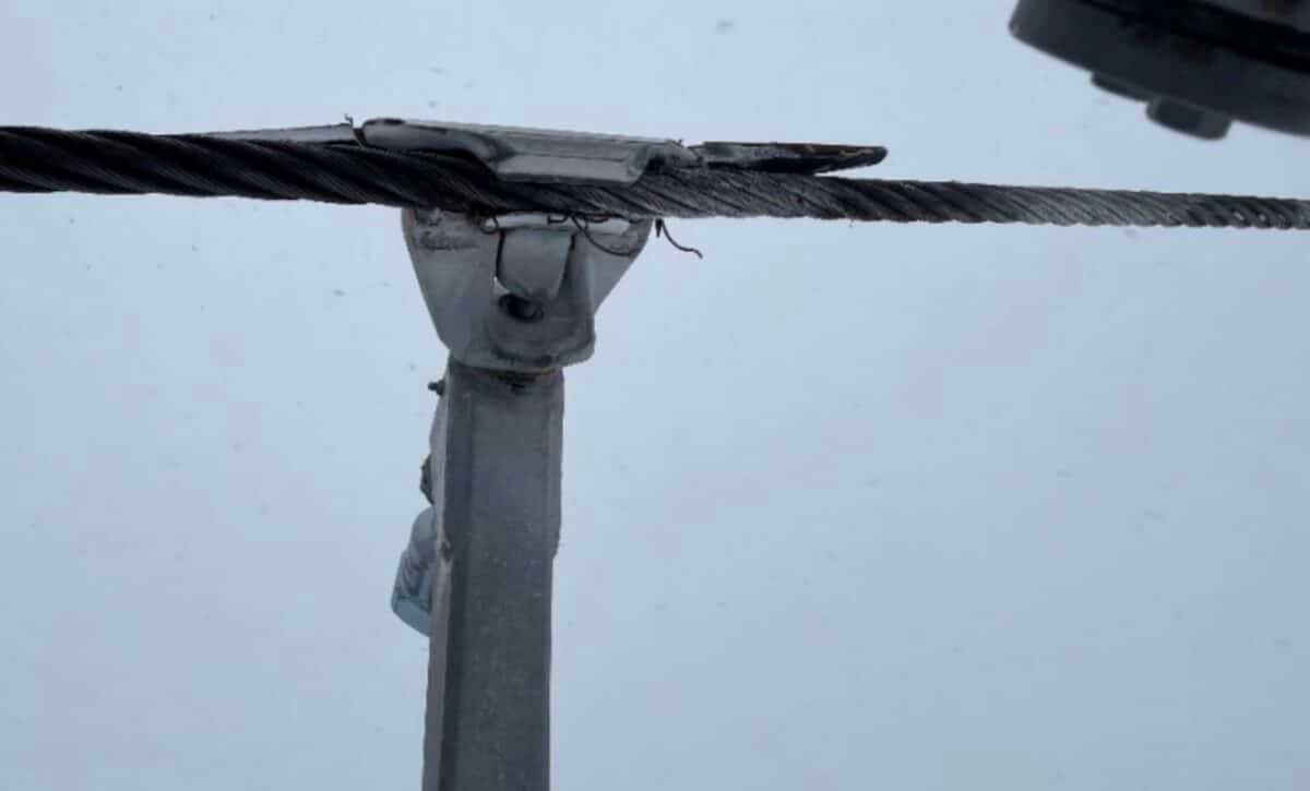 Haul Rope Damage at Carrier #22.