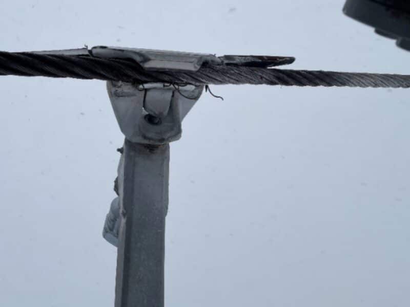 Haul Rope Damage at Carrier #22.