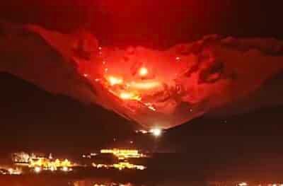 Martial Glacier torchlight parade