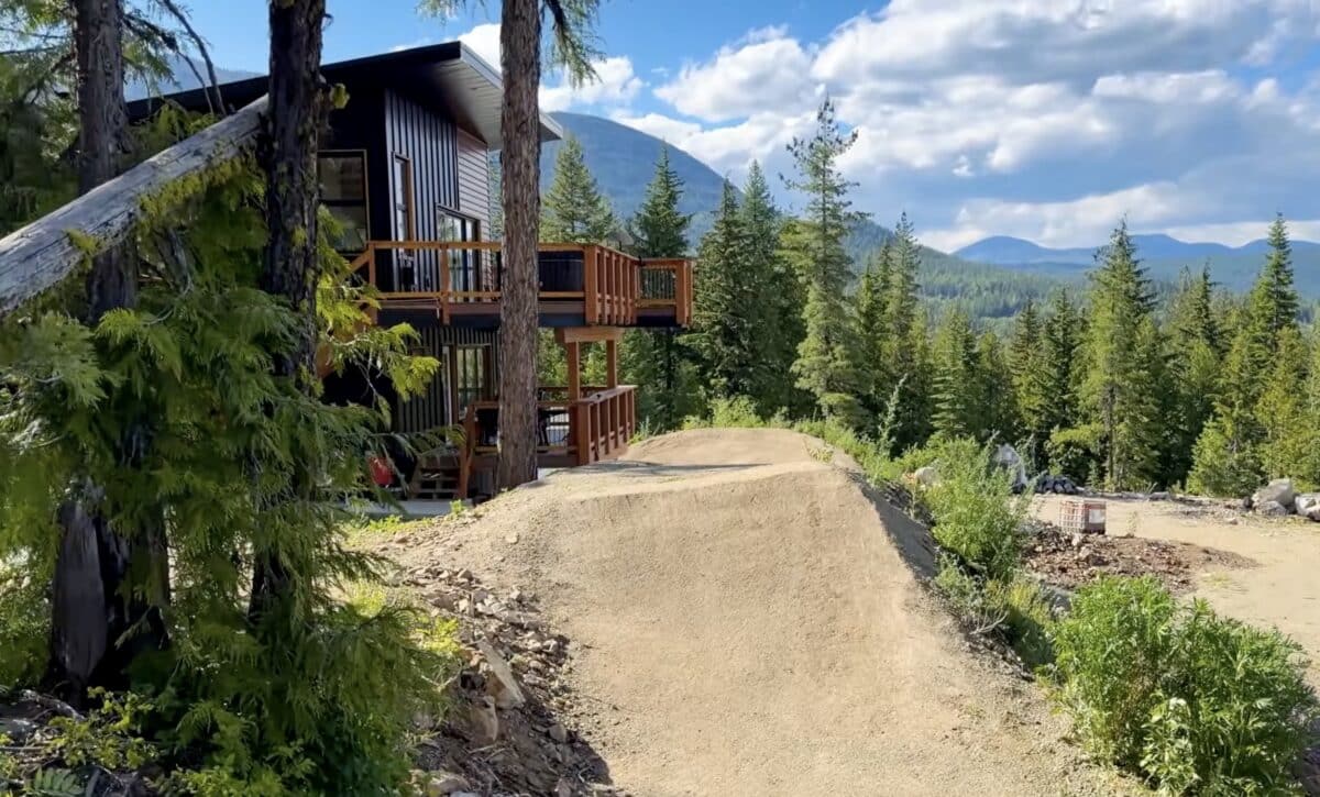 House built around mountain bike trials.