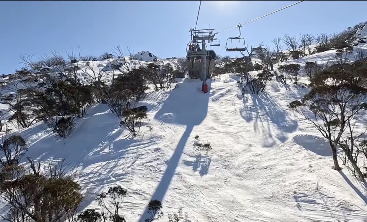Skiing at Thredbo in Australia.