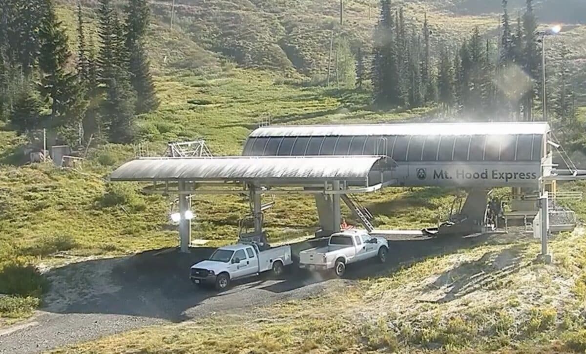Mt. Hood Meadows live camera.