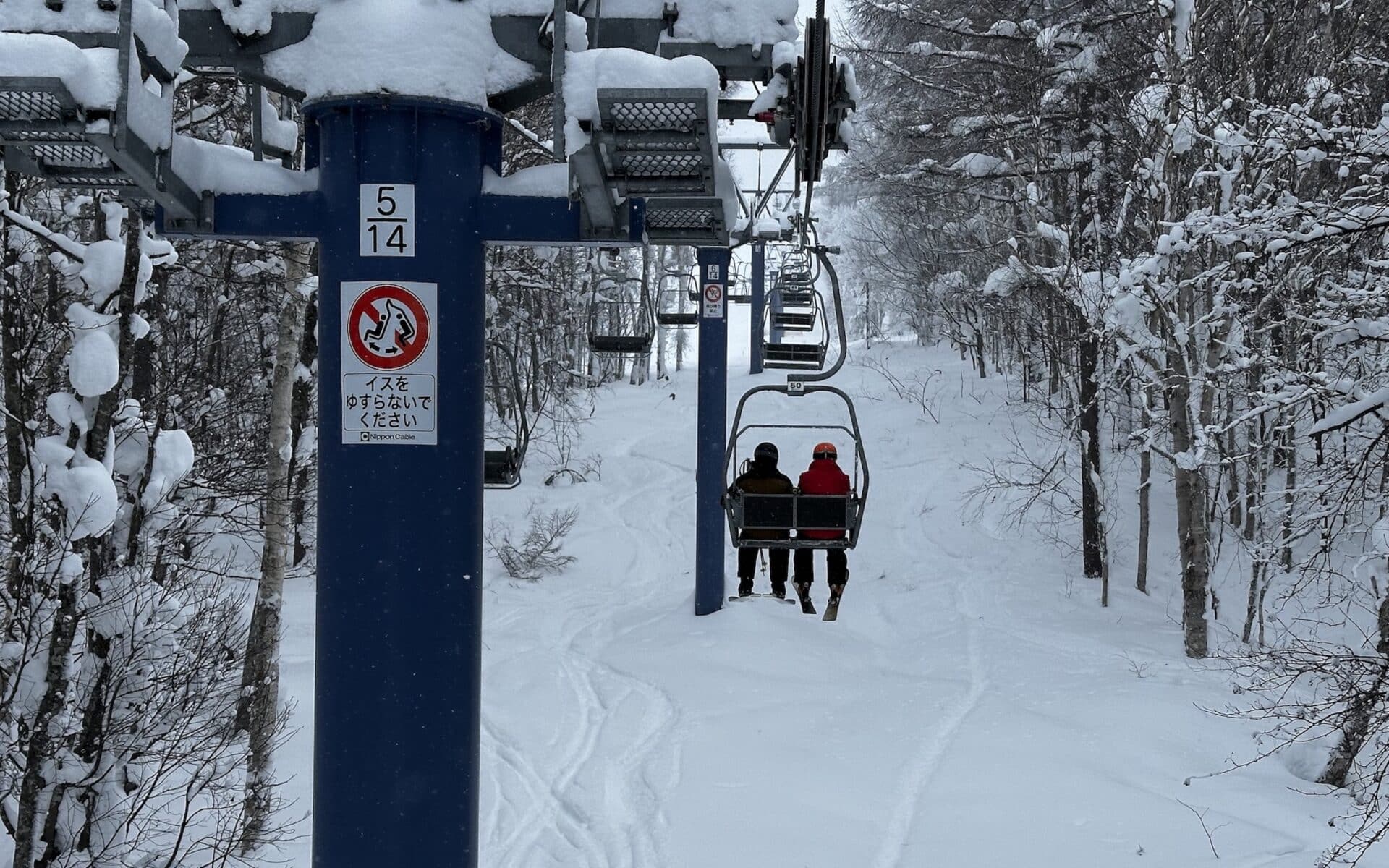 Powder skiing in Japan.
