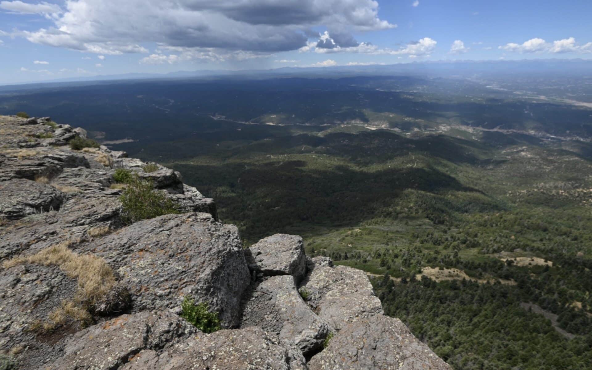 View from the 9,633-foot summit of Fishers Peak, looking southwest.