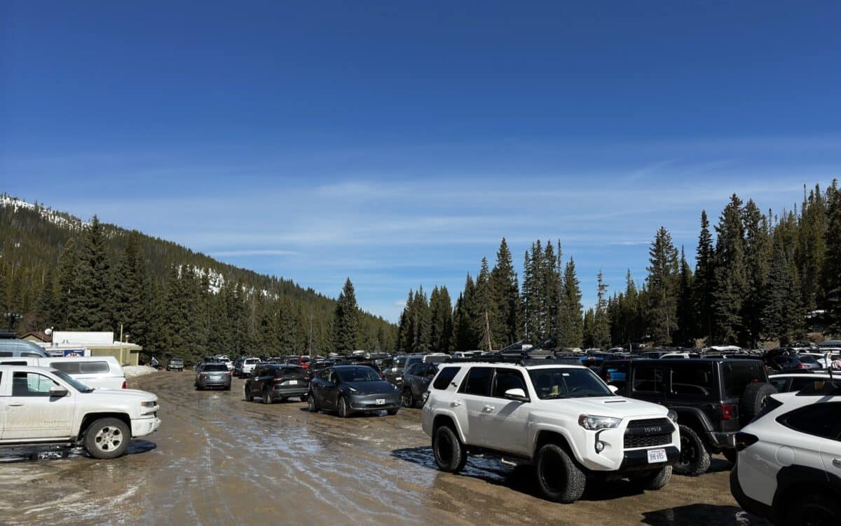 Ski resort parking.