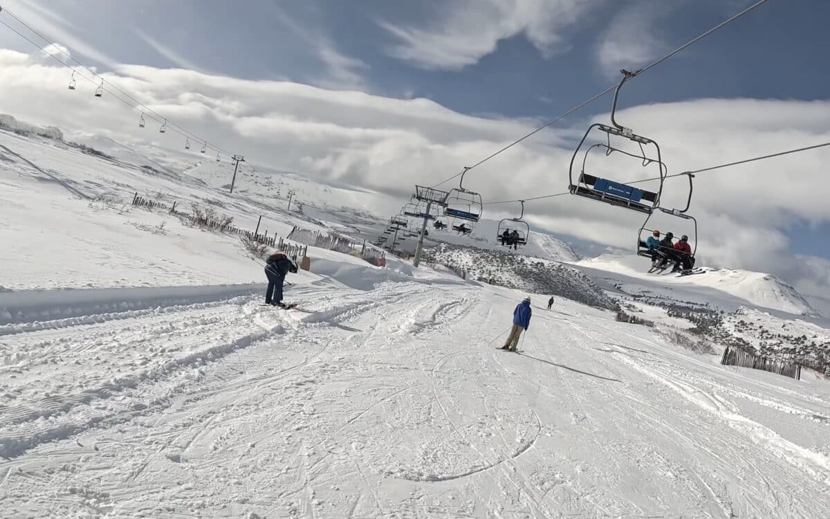 Skiing in South America.