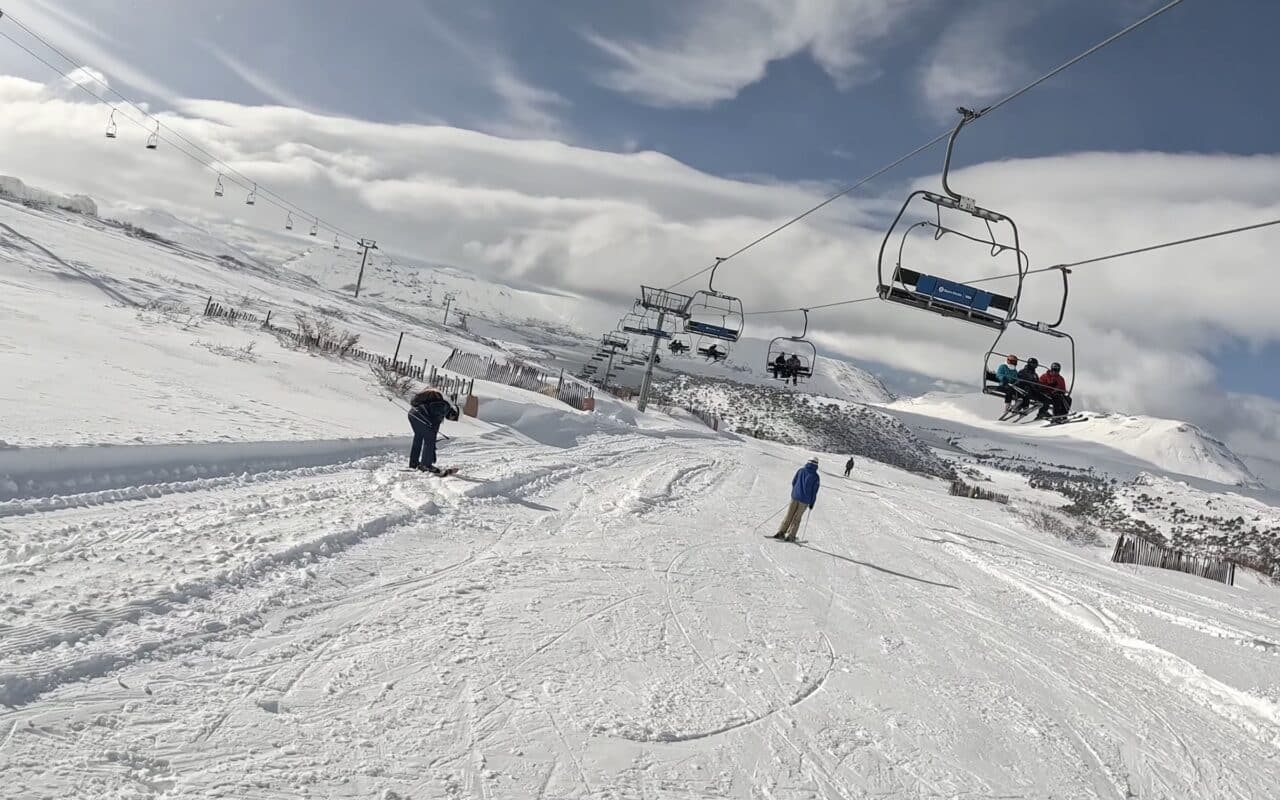 Skiing in South America.