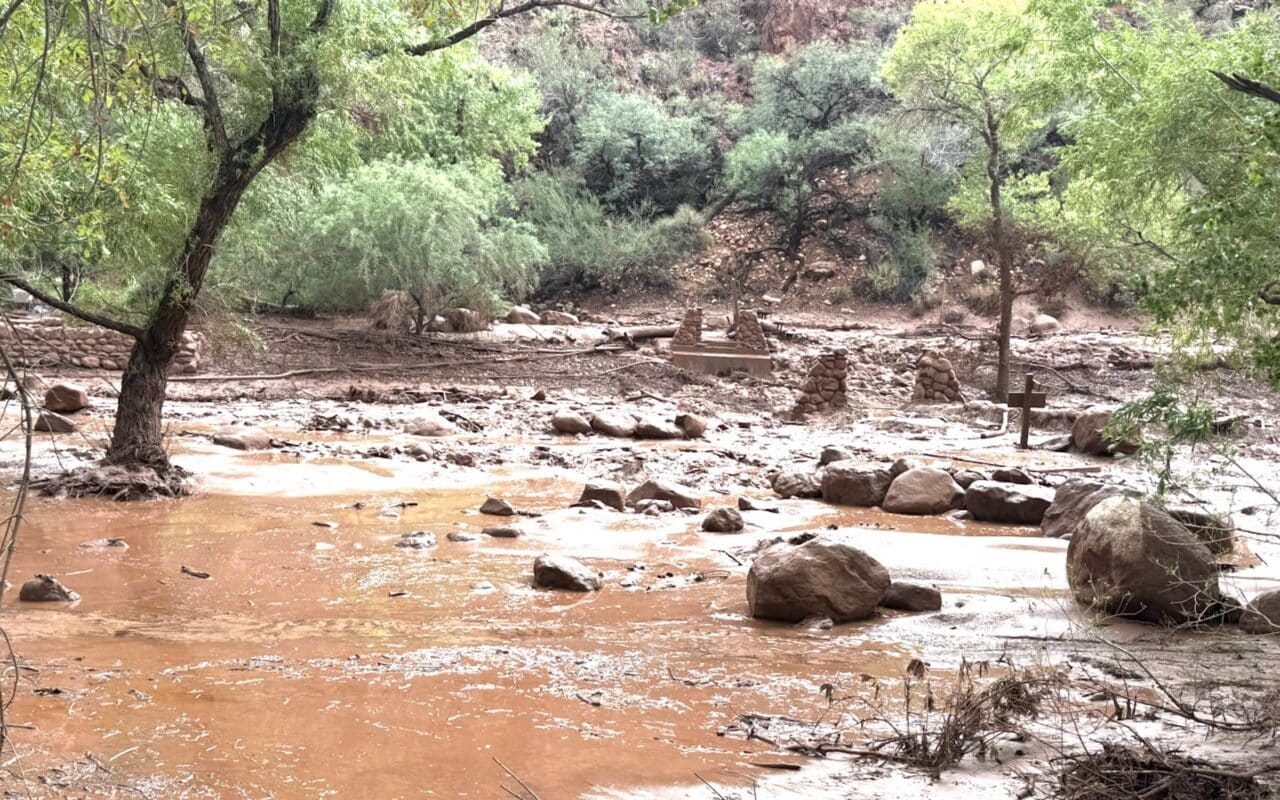 Flooding in Grand Canyon National Park.