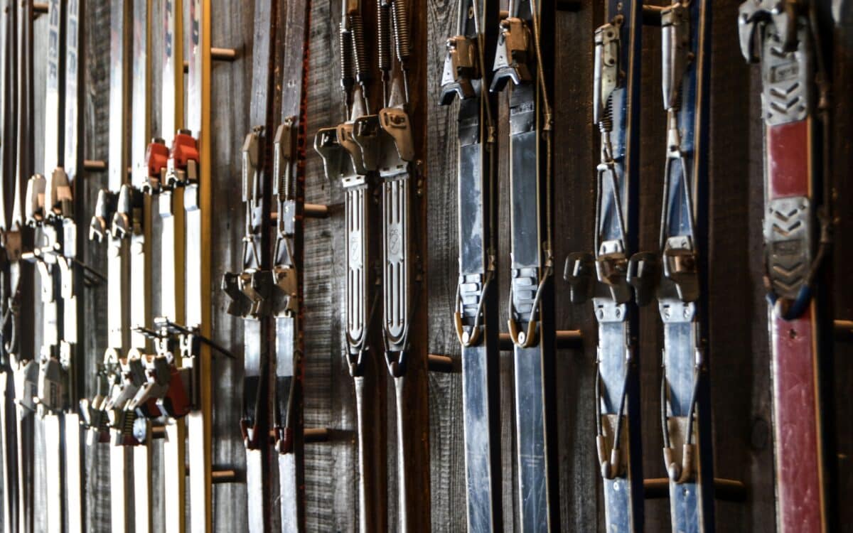 Vintage ski gear.