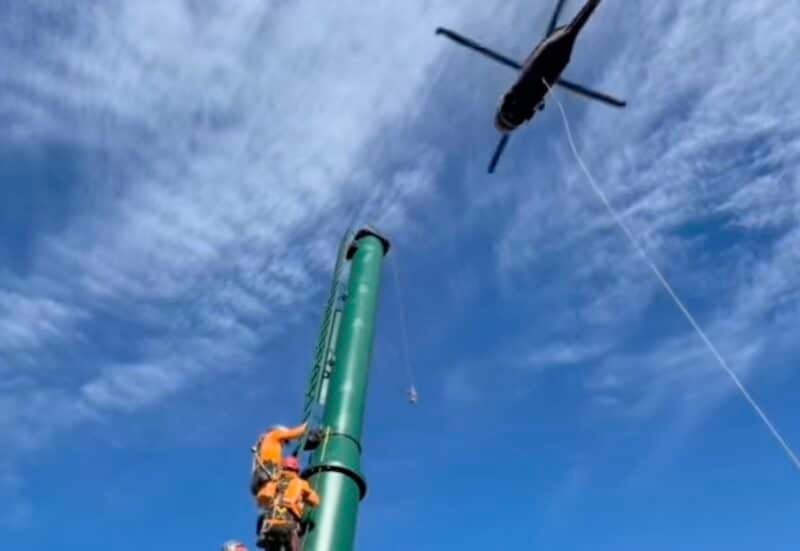 Hail Peak Express tower installation @ Deer Valley Resort