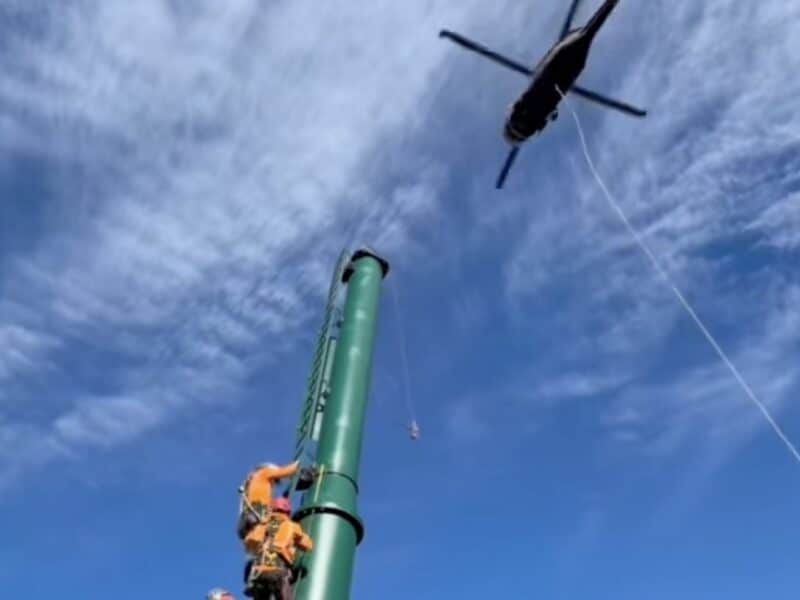 Hail Peak Express tower installation @ Deer Valley Resort