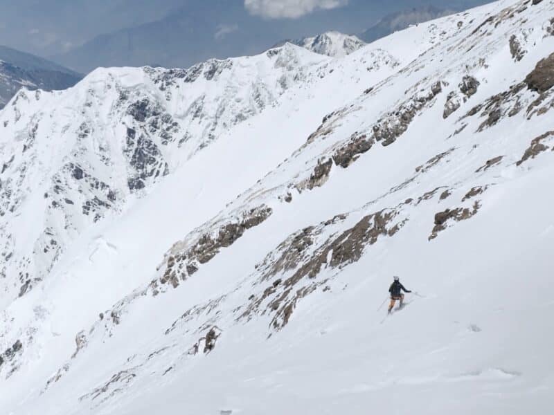 Andrzej Bargiel skis down Nanga Parbat.