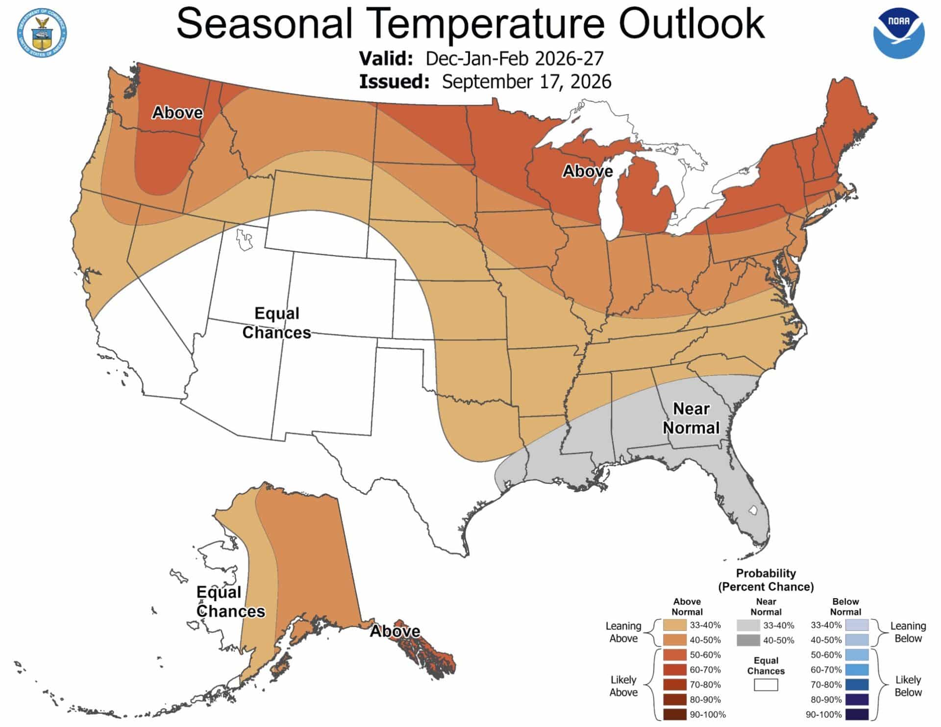 NOAA CPC Winter Temperature Outlook.