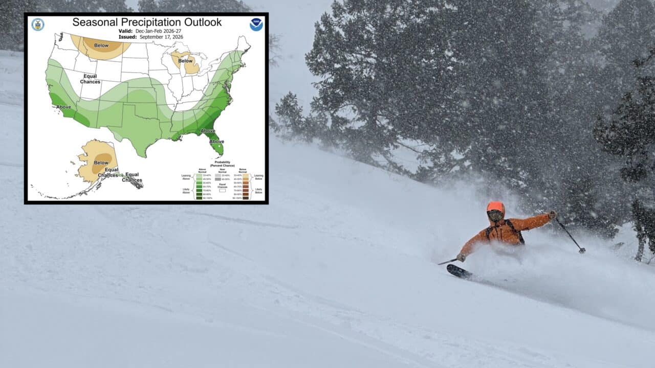 NOAA's winter precipitation outlook.