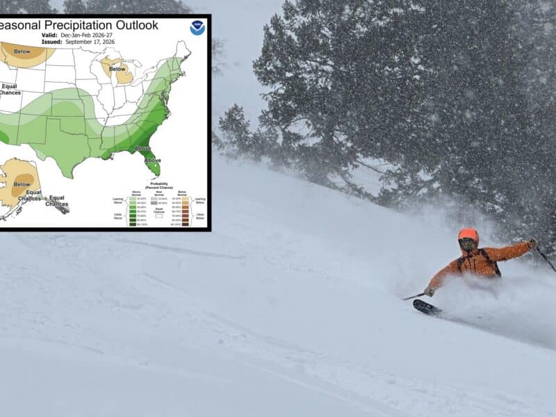 NOAA's winter precipitation outlook.