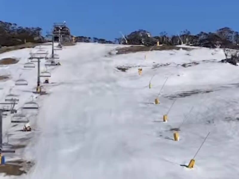 Conditions at Perisher, Australia's last open ski resort.