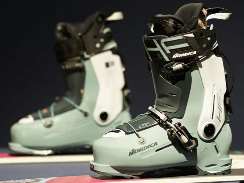 Ski boots and ski gear.