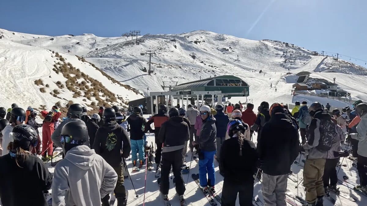Lift lines at Cardrona Ski Resort.