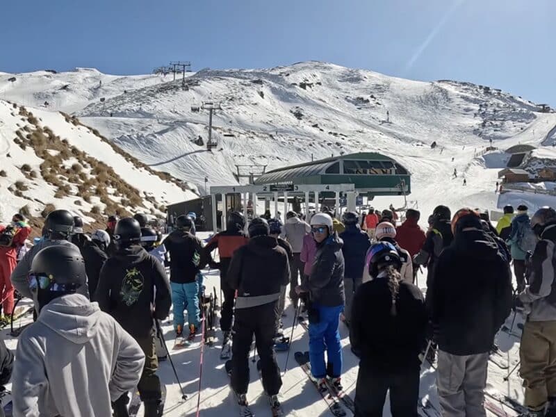 Lift lines at Cardrona Ski Resort.