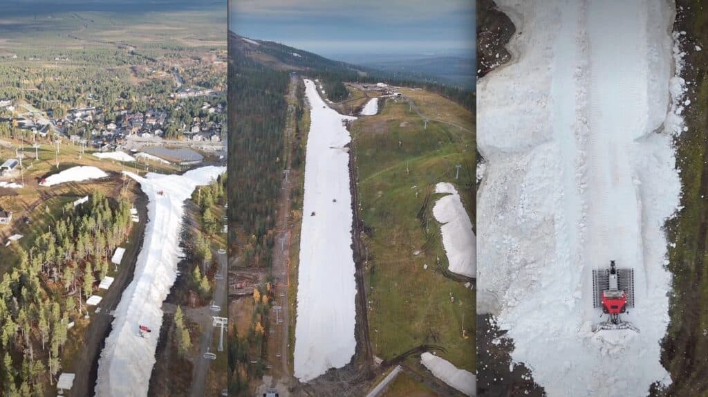 Levi Preps for October Opening Day on Stockpiled Snow