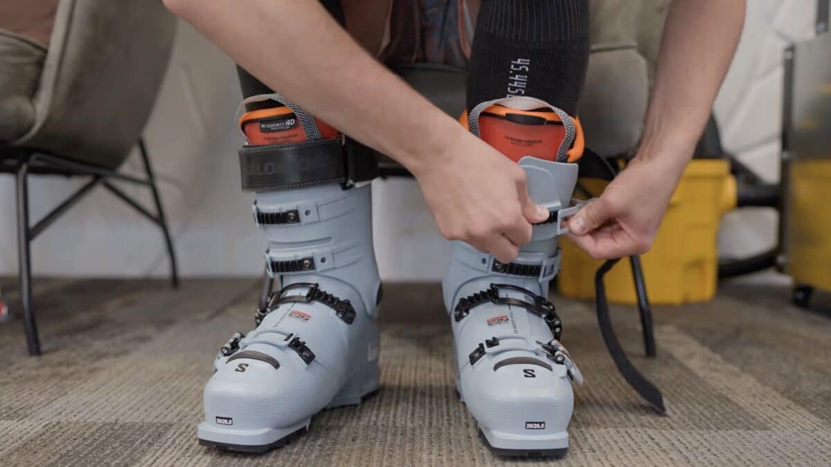 Finding the right ski boot fit.