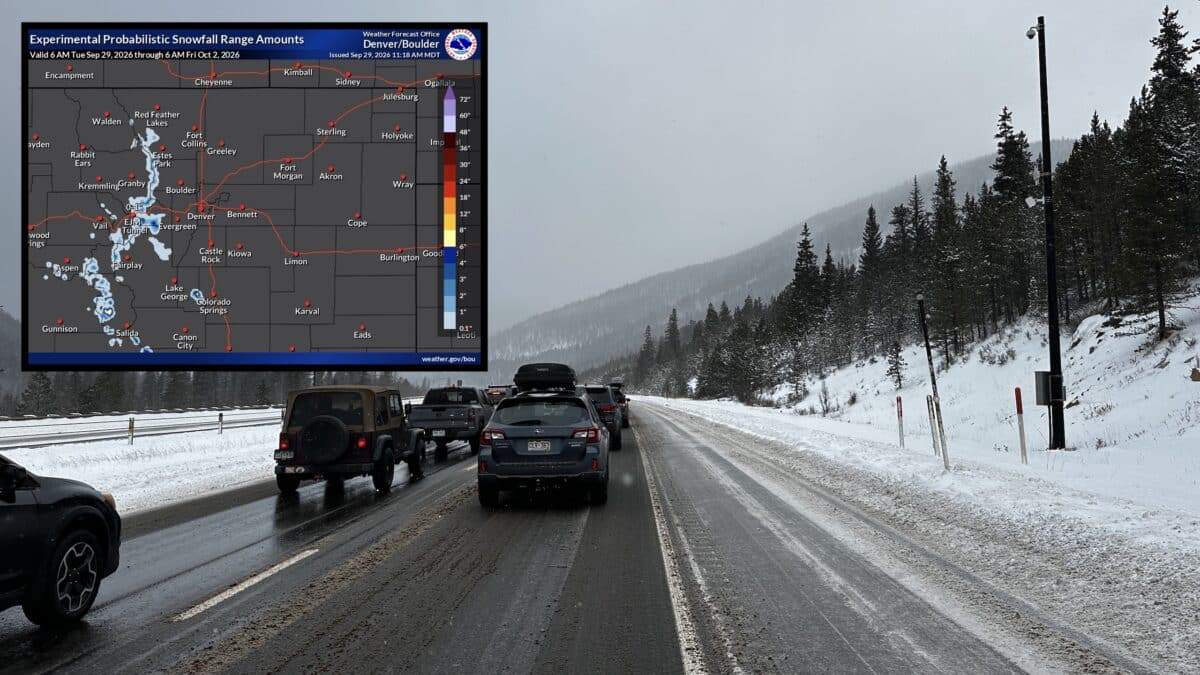 Colorado snowfall forecast.