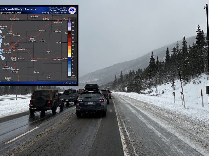 Colorado snowfall forecast.