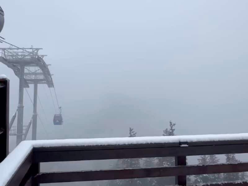 Snowfall at Arizona Snowbowl.