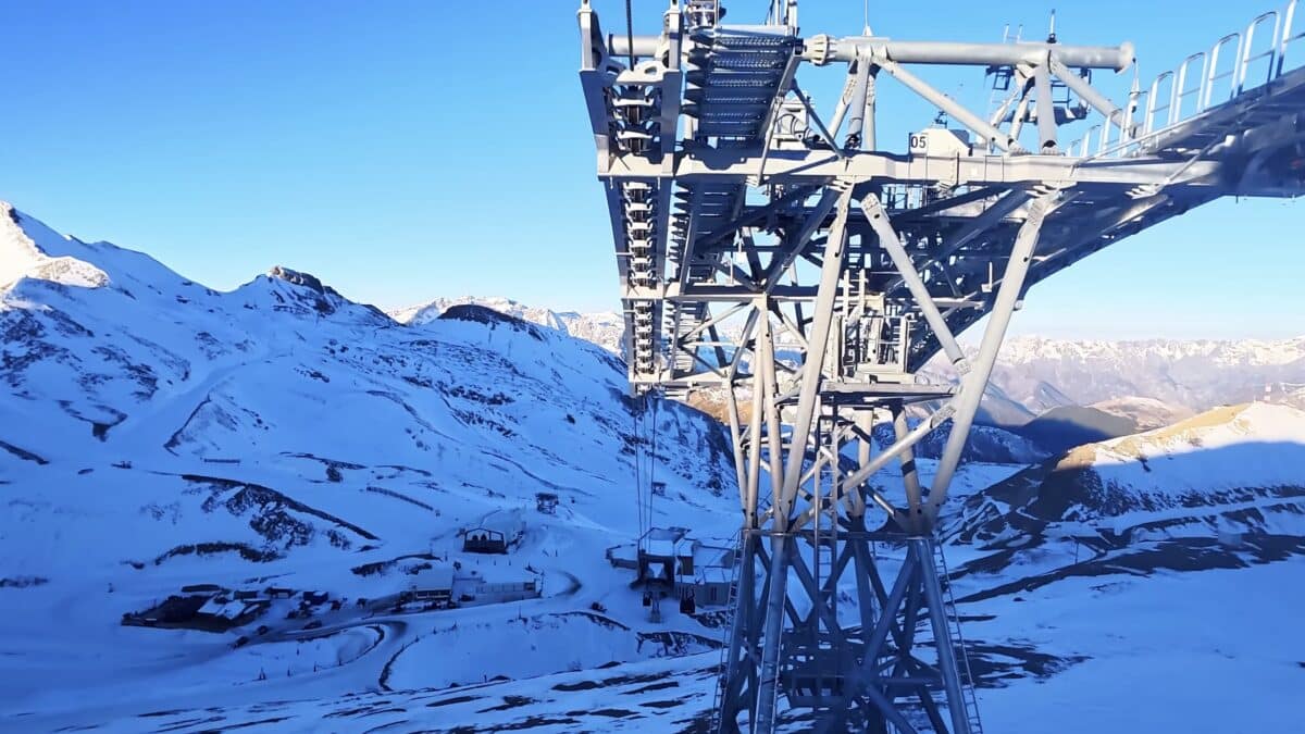 Skiing in France.
