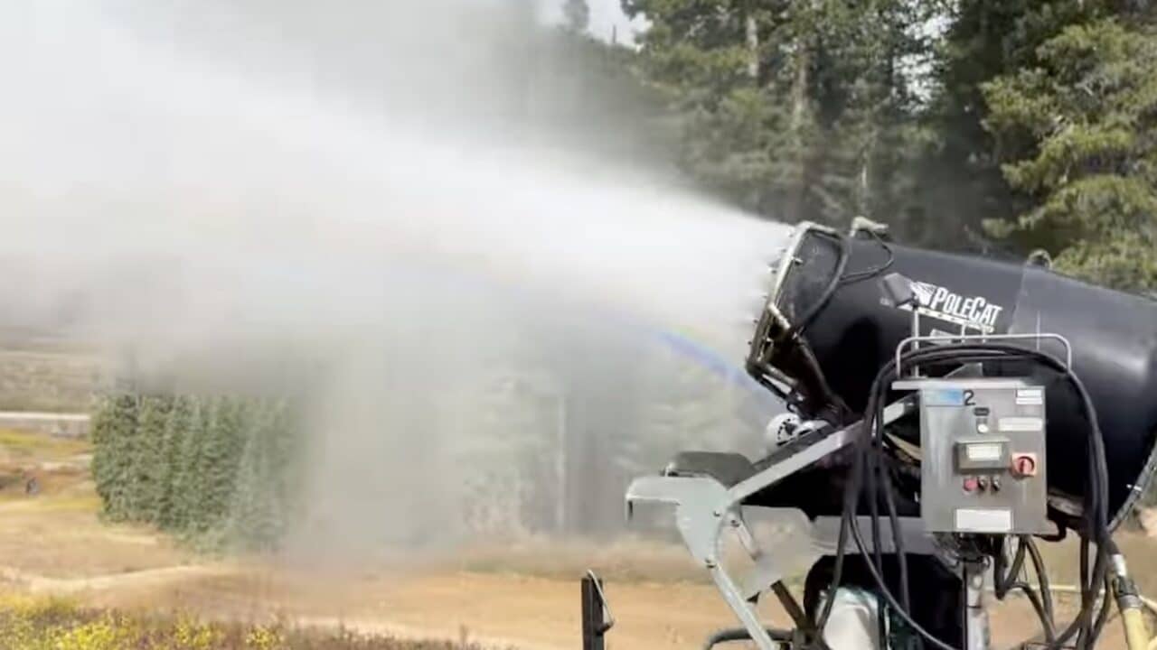 Loveland Ski Area tests snowmaking.
