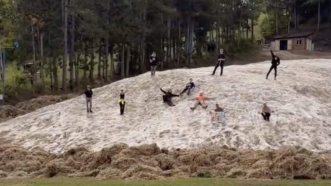 Stored snow at Trollhaugen.