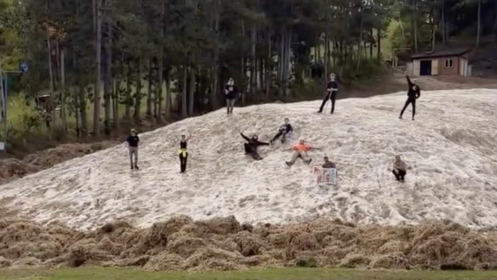 Wisconsin Ski Resort Uncovers Stored Snow For Weekend Of Skiing And Snowboarding