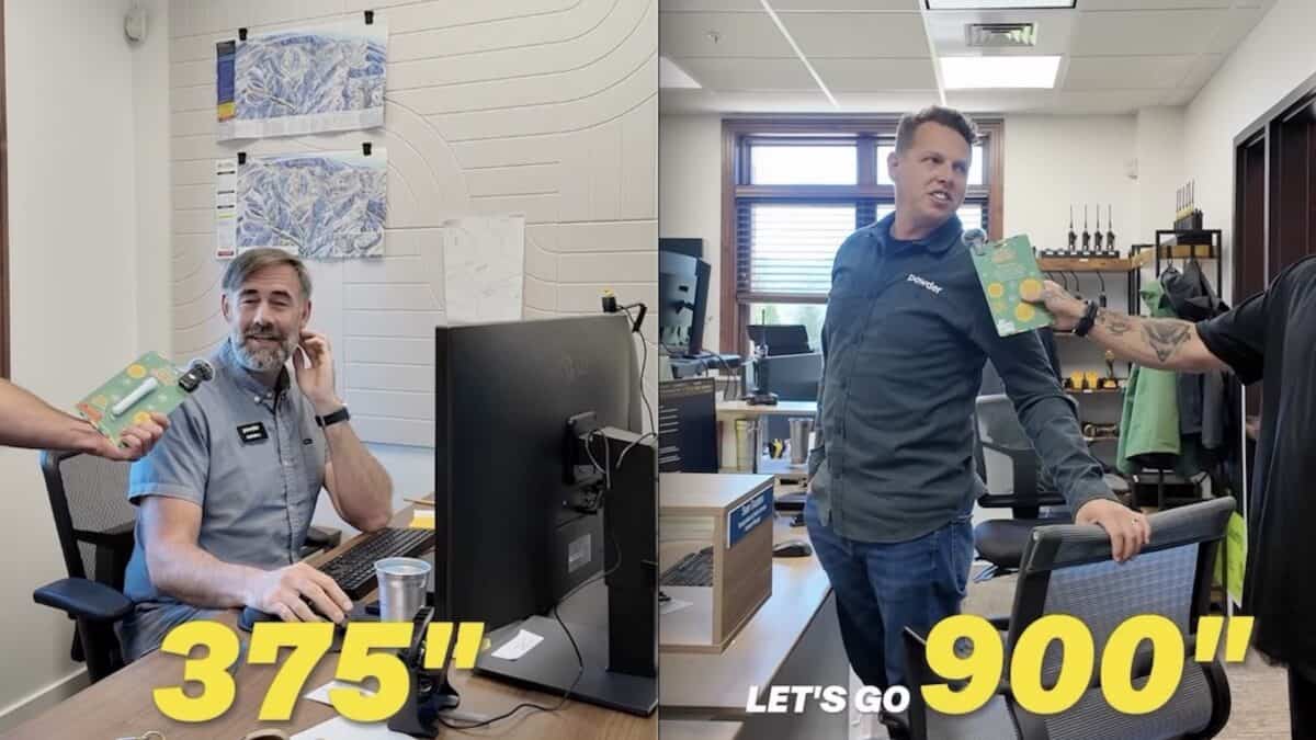 Ski resort employees make bold snowfall predictions.