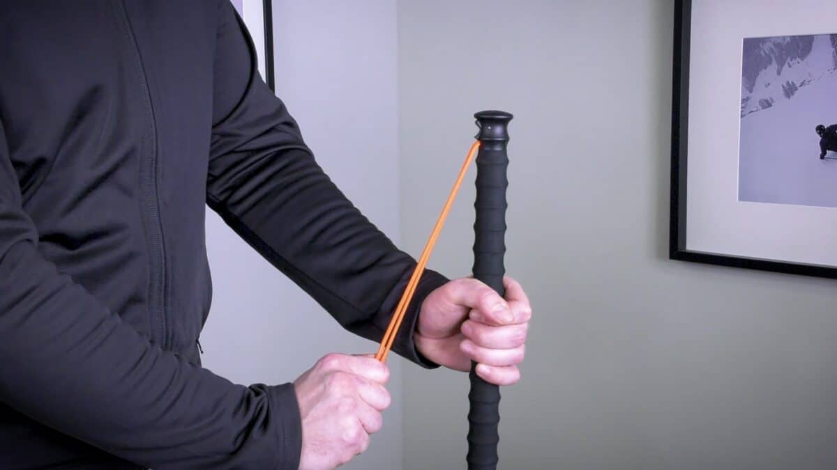 Retractable pole strap on the FR 18 Free.
