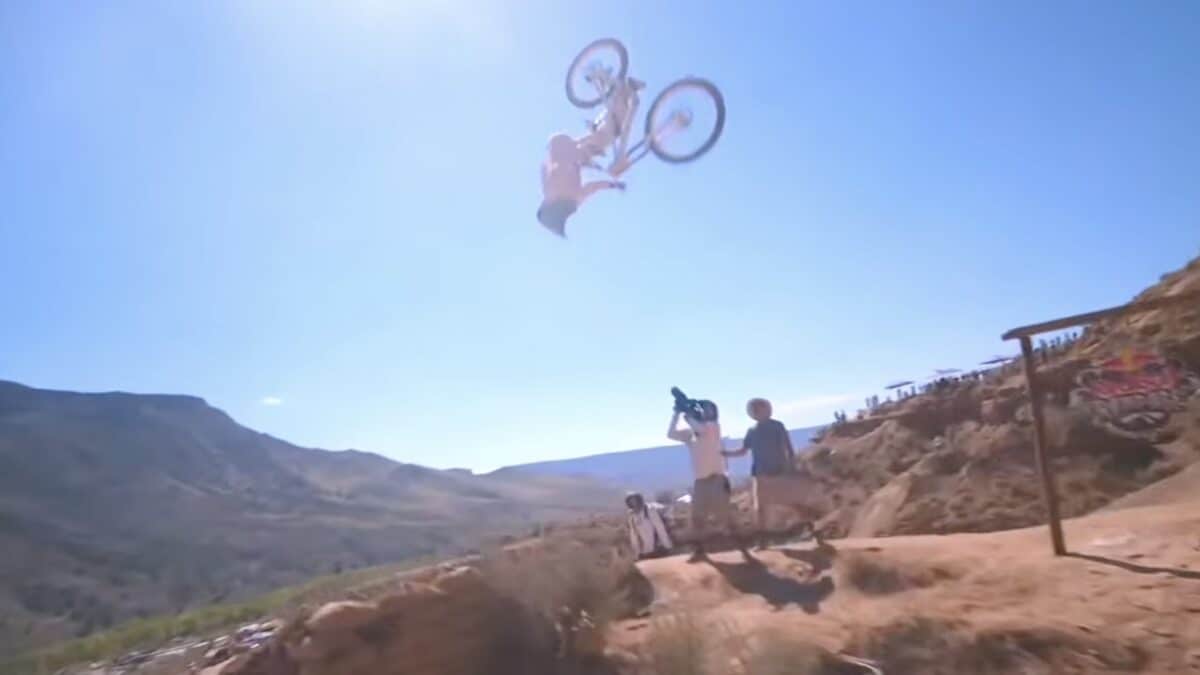 Robin Goomes winning run at Red Bull Rampage 2026.