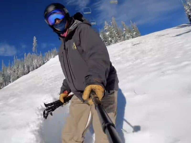 October 12th snowboarding in Montana.