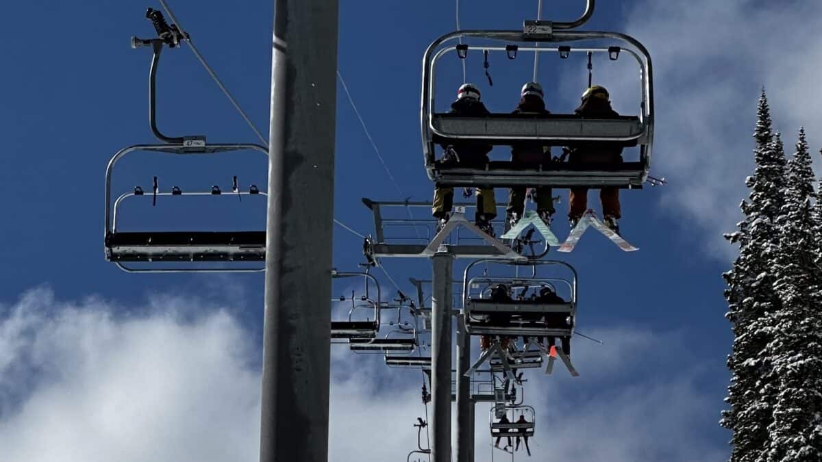 Ski lift etiquette.