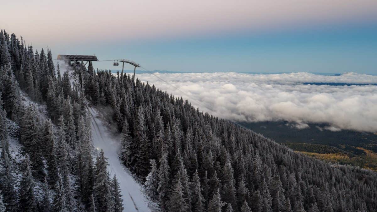 Snowmaking begins at Arizona Snowbowl.