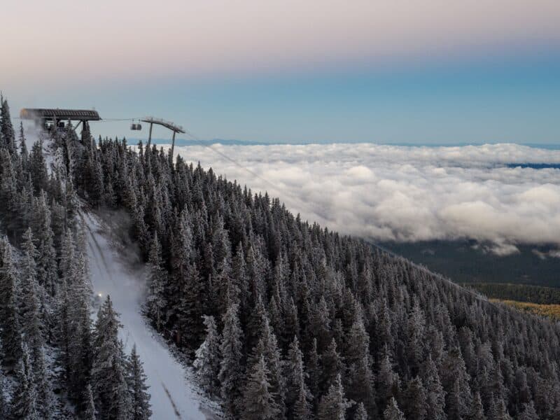 Snowmaking begins at Arizona Snowbowl.