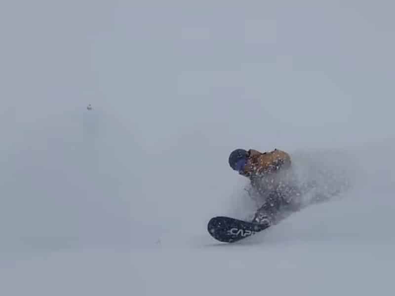 October snowboarding at Silverton Mountain.