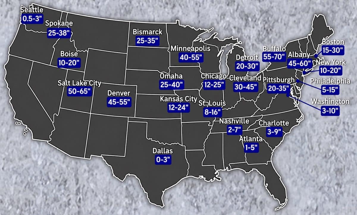 City snowfall predictions for the 2026-27