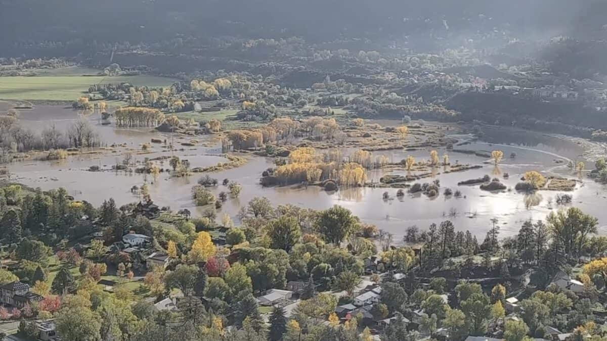 Flooding on the Animas River in Colorado.
