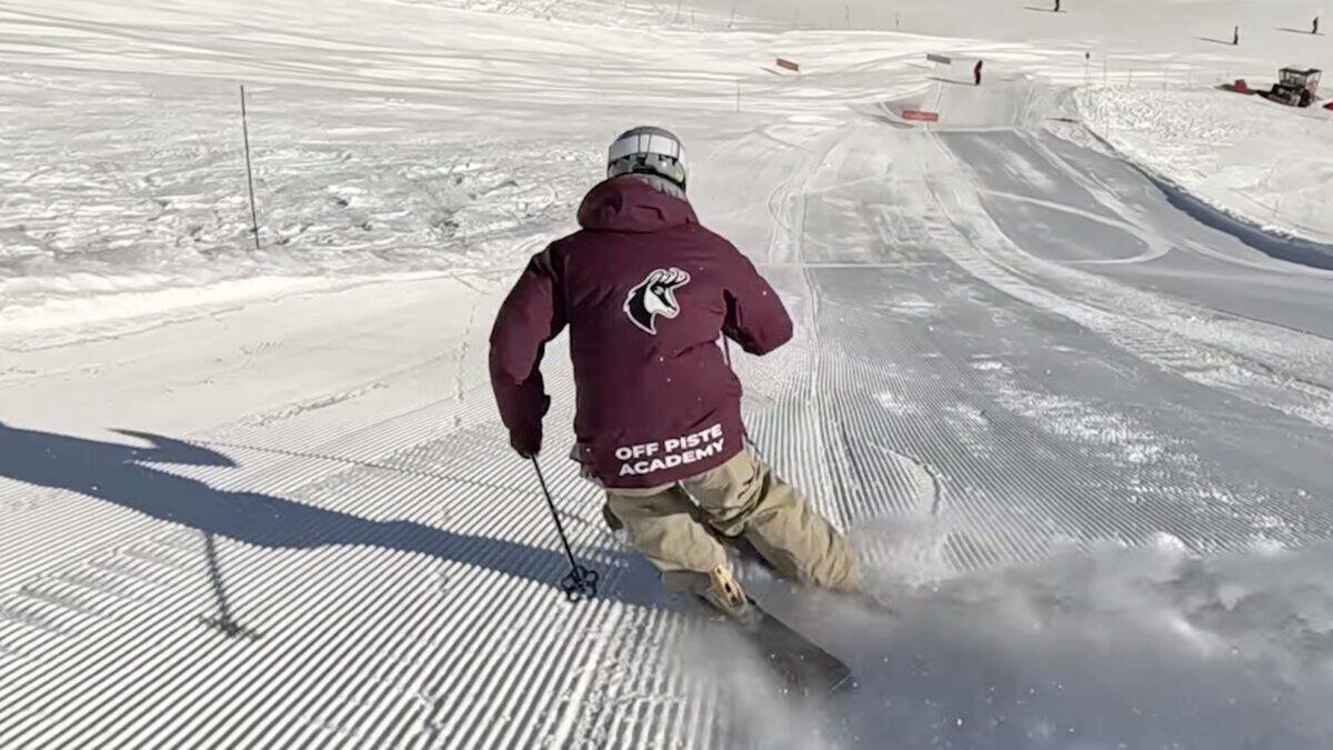 Preventing knee injuries while skiing.
